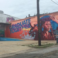 street art mural of a the graduating class of 2020