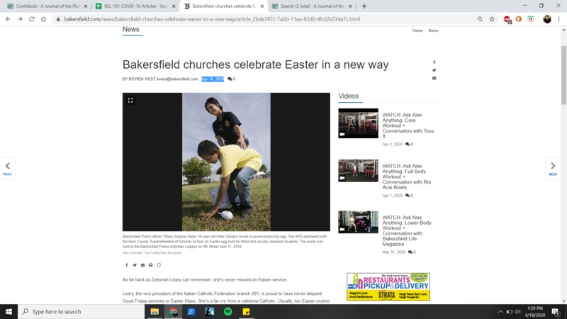 An article about Easter from Bakersfield.com.