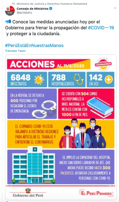 A Twitter screenshot of a post made by Consejo de Ministros.