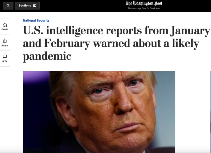 A screenshot of an article on Washington Post. 