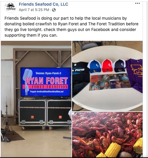 A social media post from Friends Seafood Co, LLC.