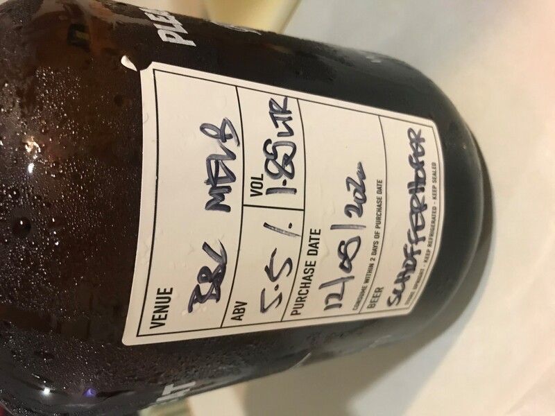 A picture of a label on a bottle of beer. 