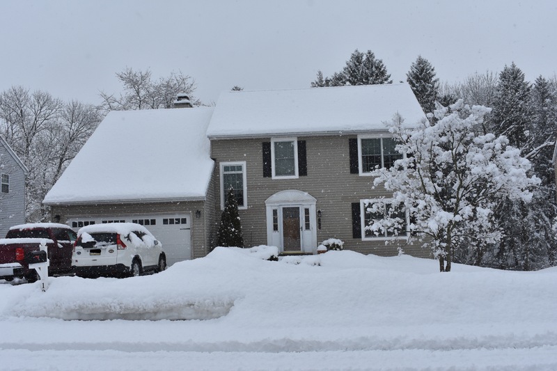 House covered with snow.