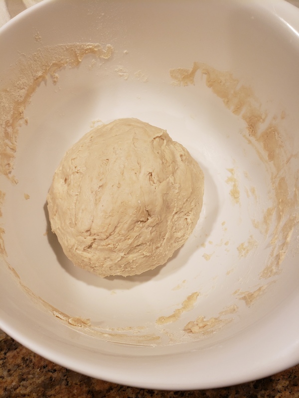 Photo of Sourdough bread dough. 