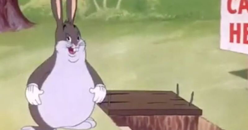 This is an image of the viral internet Bugs Bunny meme that is referred to as "Big Chungus" by the internet community. 