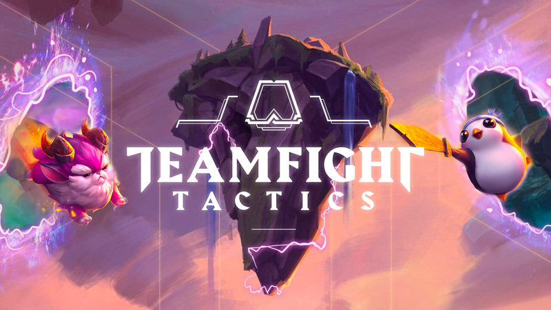 This is a picture of an image advertising a game called "Team Fight Tactics". 