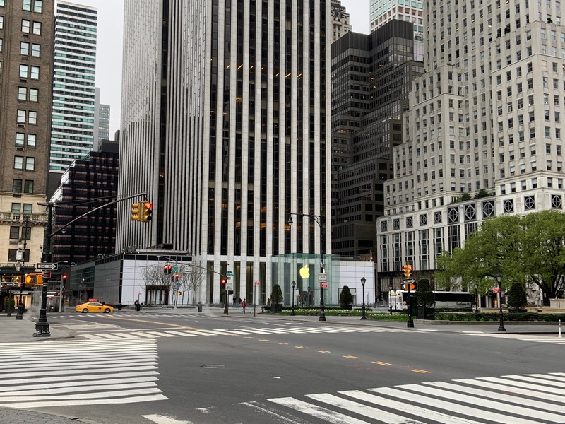 Empty street in New York City. 