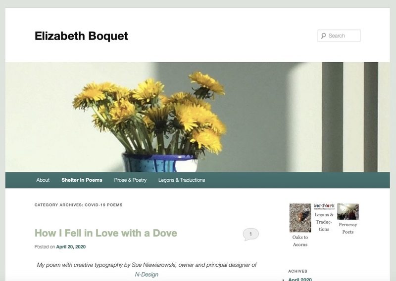 A screenshot from elizabethboquet.com.