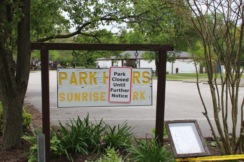 A closed public park. 