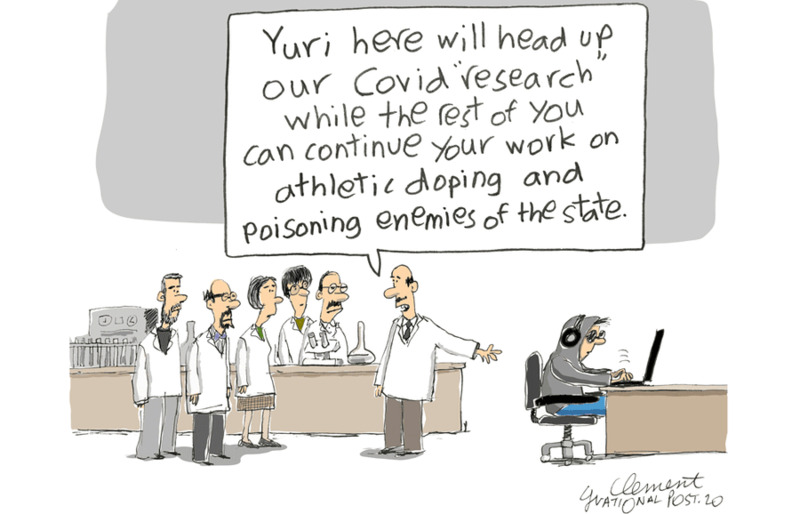 A political cartoon depicting the CDC COVID-19 research. 