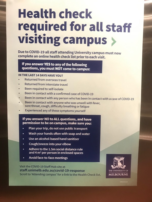 A sign in a University. 