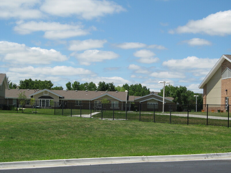 A photograph of the exterior of the Heartspring school for special needs children. 