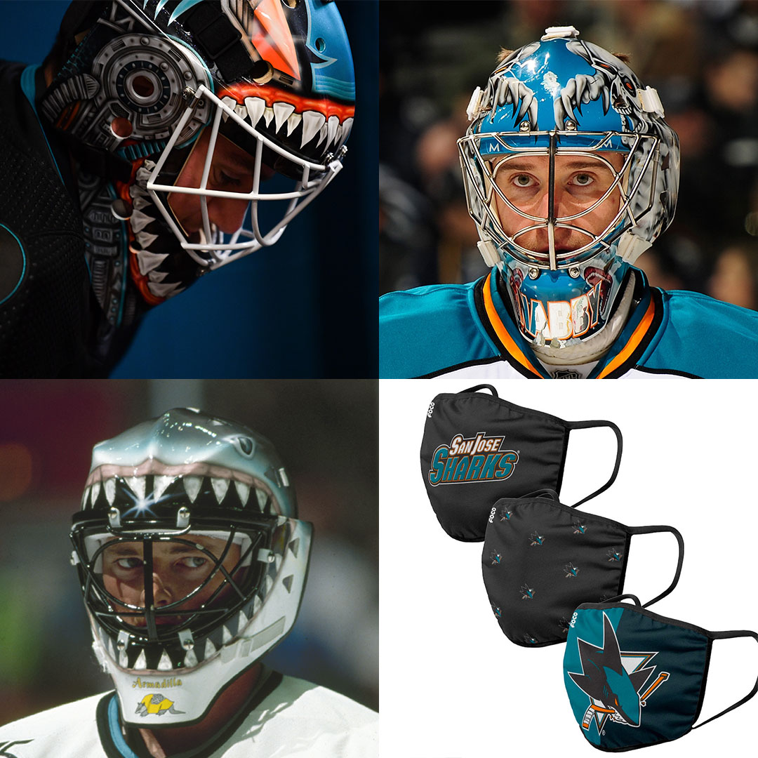 Brian Hayward San Jose Sharks  San jose sharks, Hockey, Goalie mask
