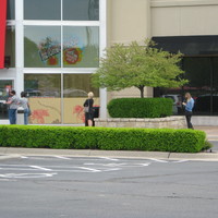 Image of people social distancing outside of a grocery store.
