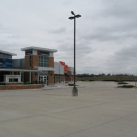 Image of an empty outdoor mall.