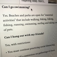 An image of an article about swimming. 