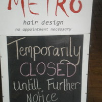 A sign reads "Temporarily CLOSED until further notice". 