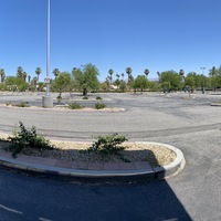 An empty parking lot.