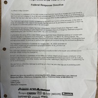 Image of a letter entitled "Critical Industry Employee Authorization to Travel Regardless of the Time of Day" from Albertsons, to an employee. 