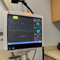 A hospital patient monitor.
