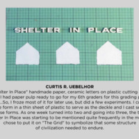 Photo of a craft project reading "Shelter in Place".
