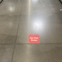 A Do Not Enter sign on the floor.