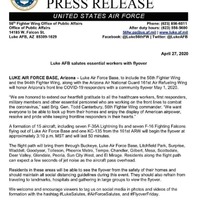 Announcement from Luke Air Force Base. 