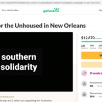GoFundMe page for the Unhoused in New Orleans. 