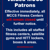 A notice of a closed gym.