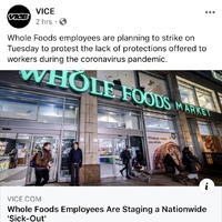 A screenshot of a Facebook post made by Vice. 